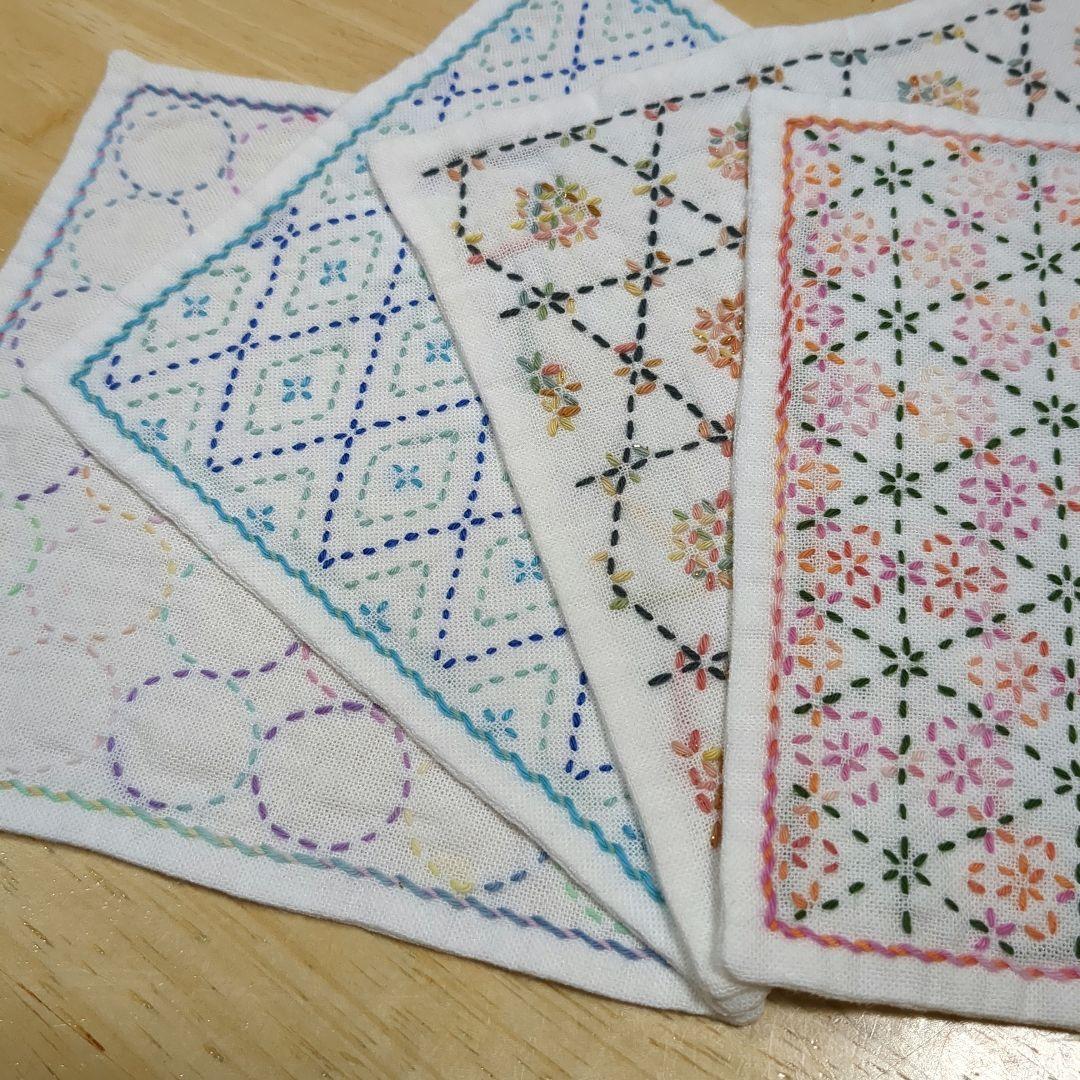 mari刺し子ふきん(ミニミニ)