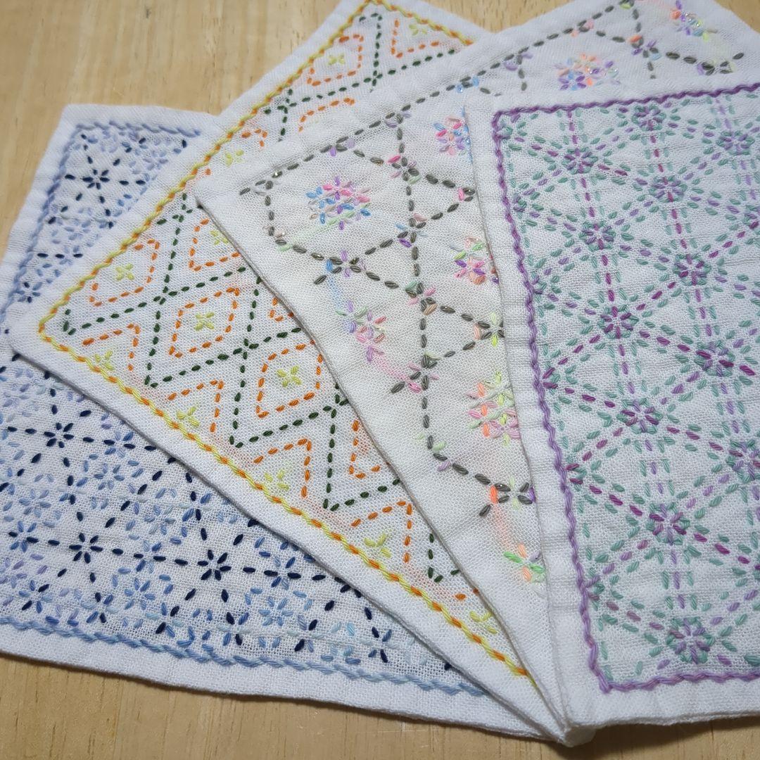 mari刺し子ふきん(ミニミニ)