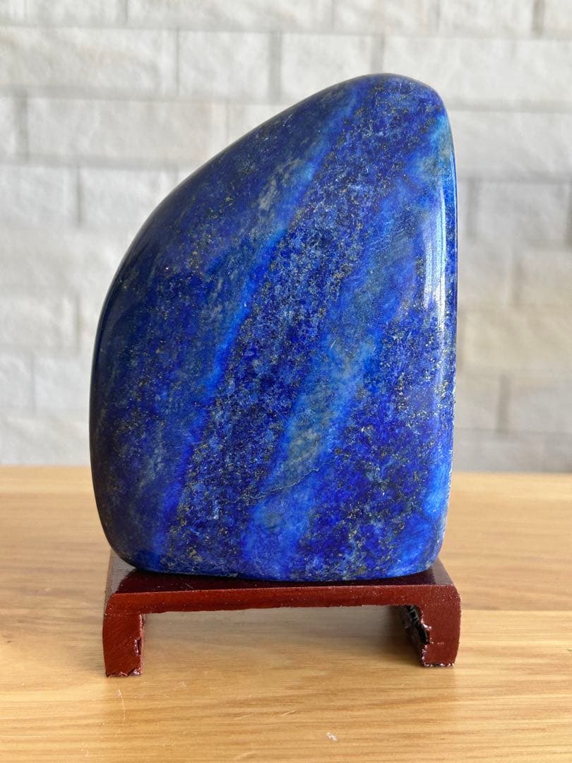 ラピスラズリ　磨き石　原石　491g