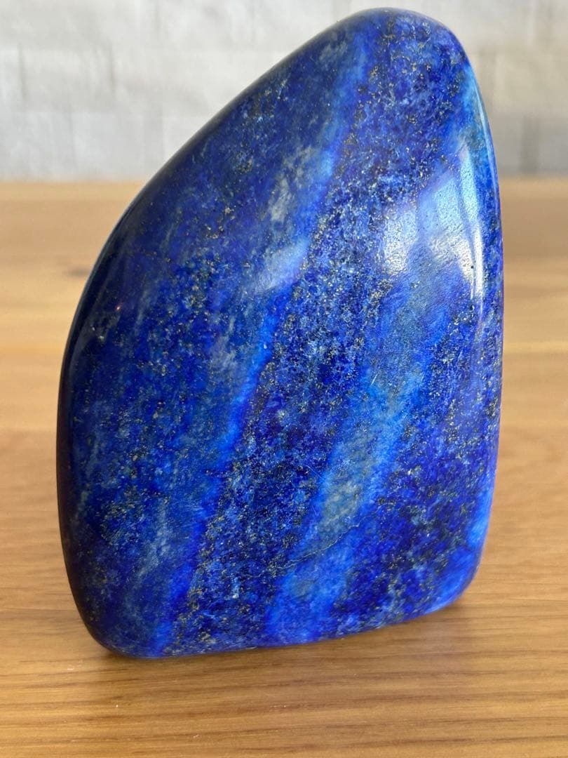 ラピスラズリ　磨き石　原石　491g