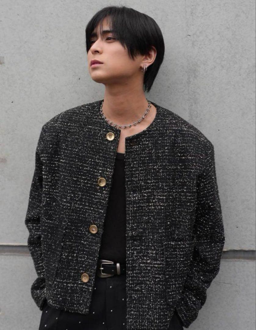 【ALUDE SELECT】 ノーカラージャケット alude otte 秋冬物