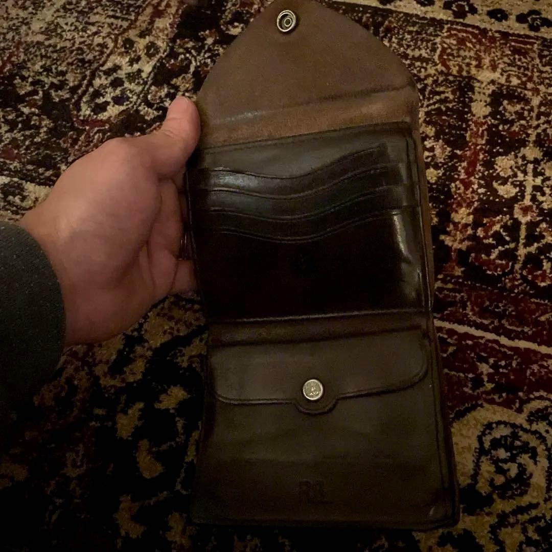 DOUBLE RL 二つ折り財布 ブラウン