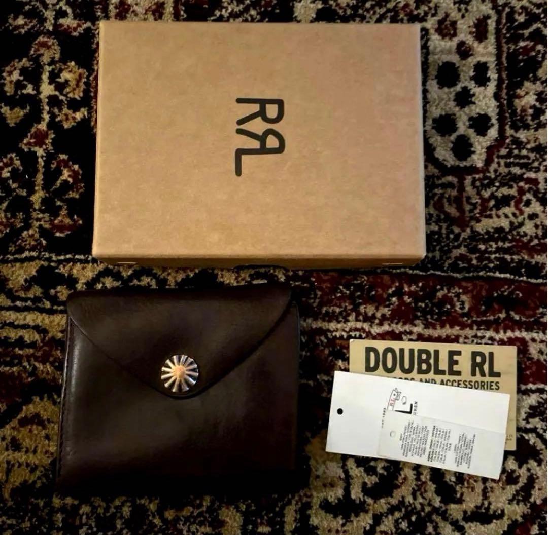 DOUBLE RL 二つ折り財布 ブラウン
