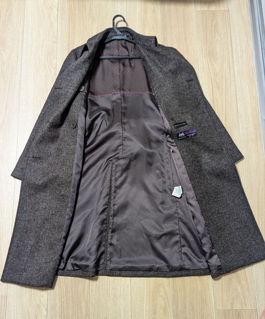 美品｜HILTON ウール混トレンチコート｜ブラウン　就活・通勤にも◎