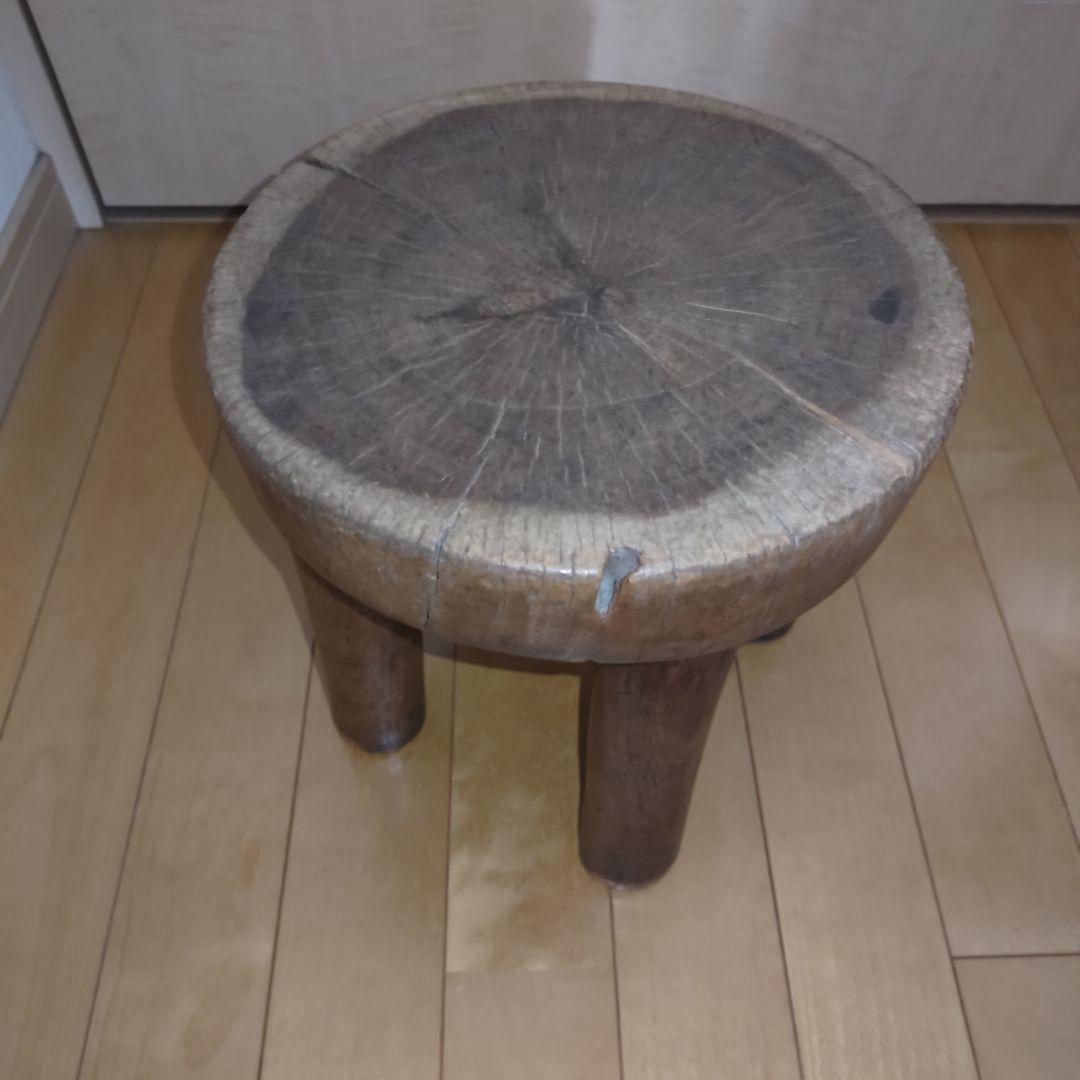 【ヴィンテージ】セヌフォ族　スツール　①　椅子　民具　花台　アフリカンアート