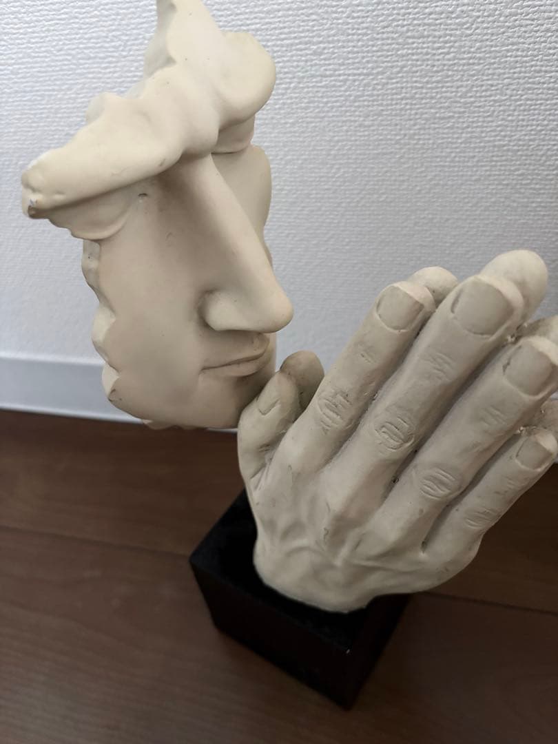 や*4様 モダンアート 手と顔の陶器彫刻