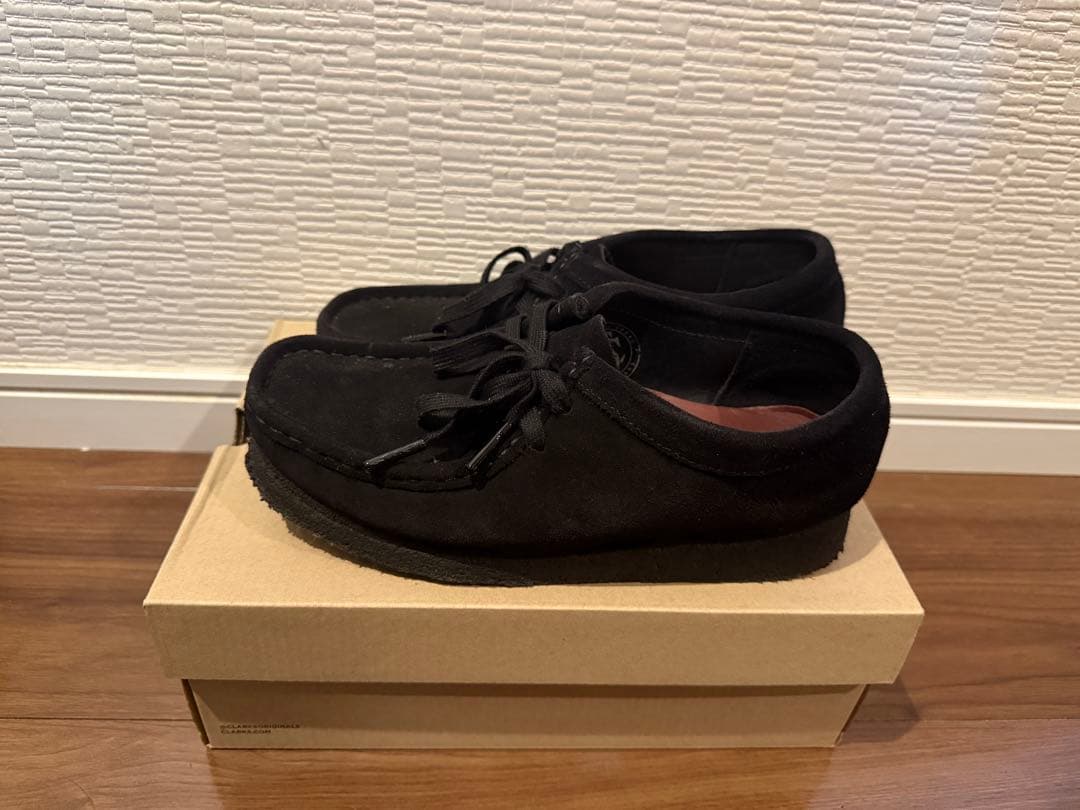 CLARKS Wallabee ブラック　23cm