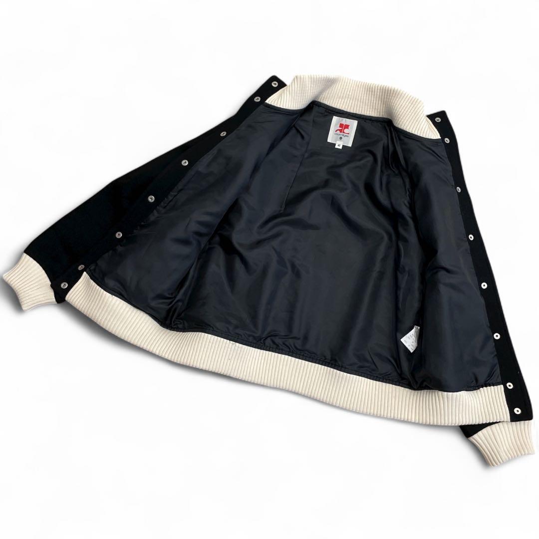 【希少】クレージュ　21 スタジャン　ブルゾン　ブラック　レディース　40 韓国