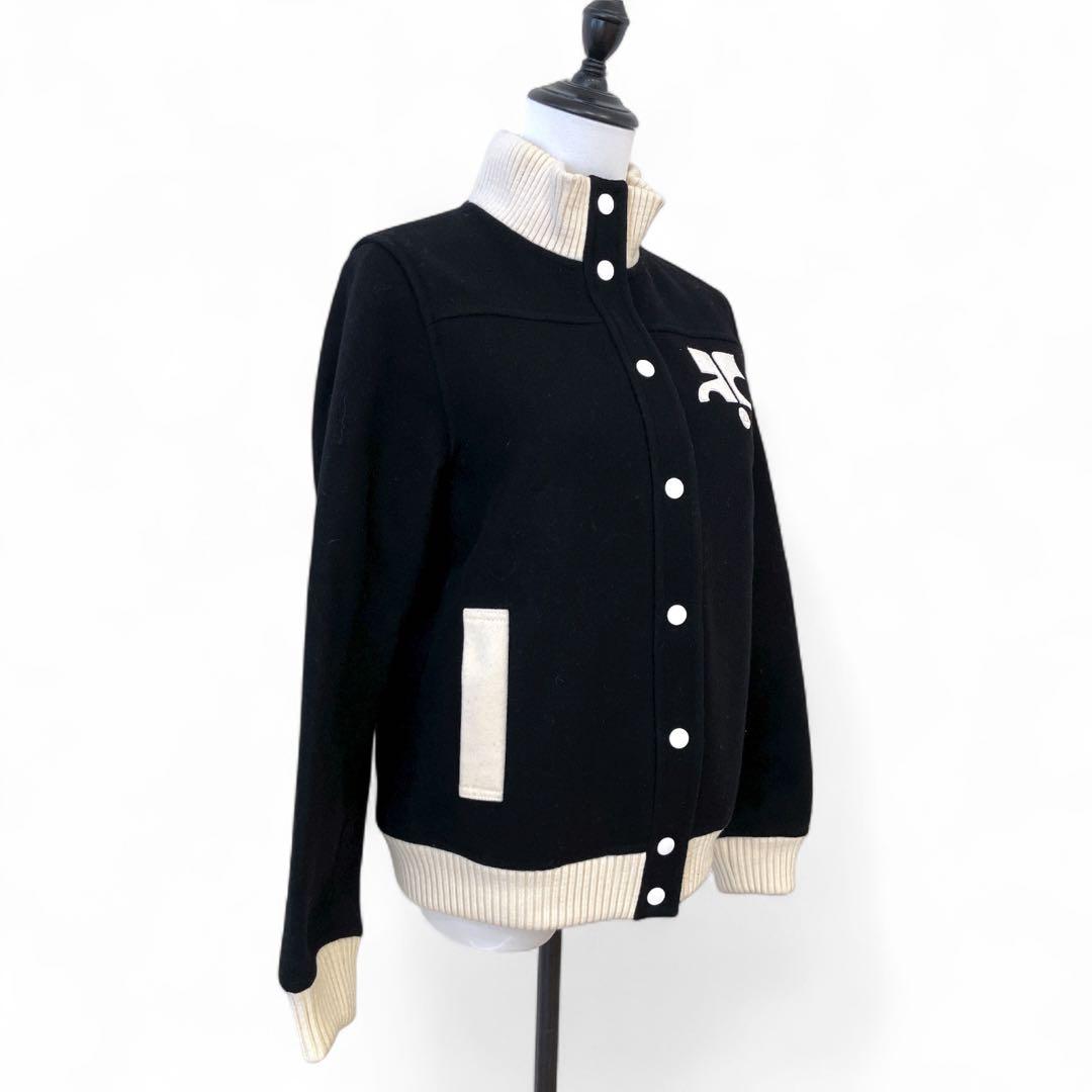 【希少】クレージュ　21 スタジャン　ブルゾン　ブラック　レディース　40 韓国