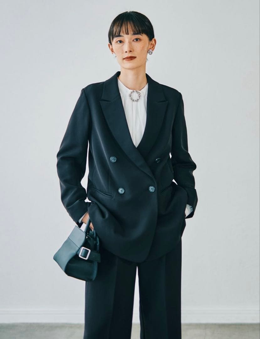 LEPSIM Wクロスジャケット ブラック