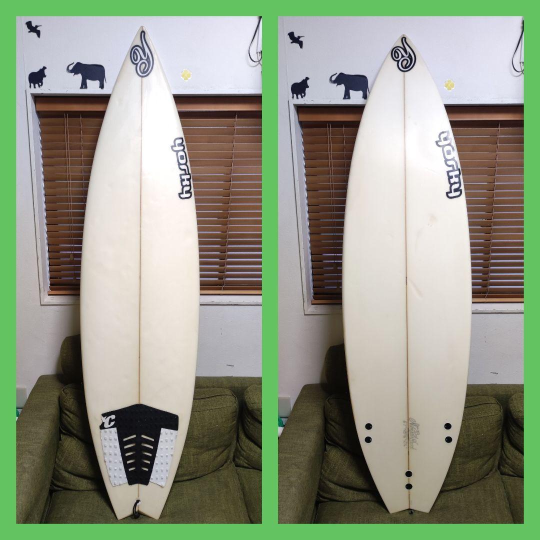 yorky ヨーキーサーフボード　ショートボード　fcs デッキパッド貼付済