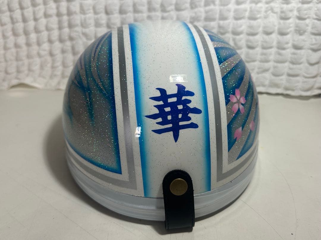 コルク半 富士日章 ファイヤーパターン 7色ラメ 水色