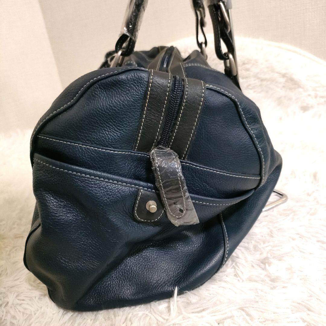 JFA×KIRIN ボストンバッグ 本革 ネイビー ブラック デッドストック