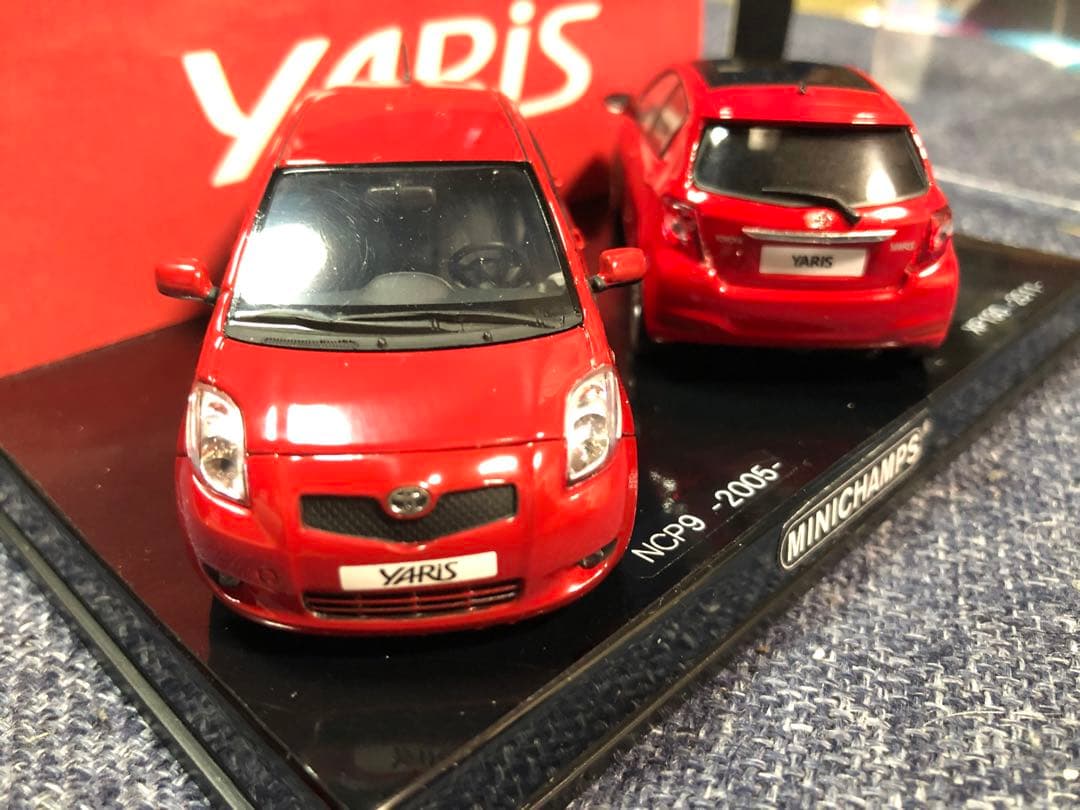 1/43 カスタム　トヨタ　ヤリス　NCP9(2代目) XP130(3代目) 赤