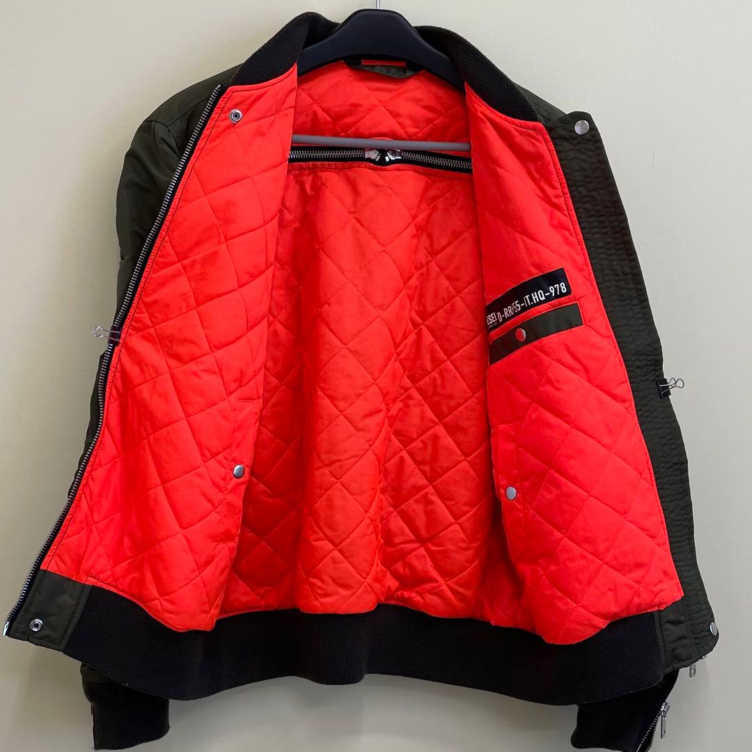 ディーゼル DIESEL MA-1 ジャケット XL 中綿 キルティング カーキ