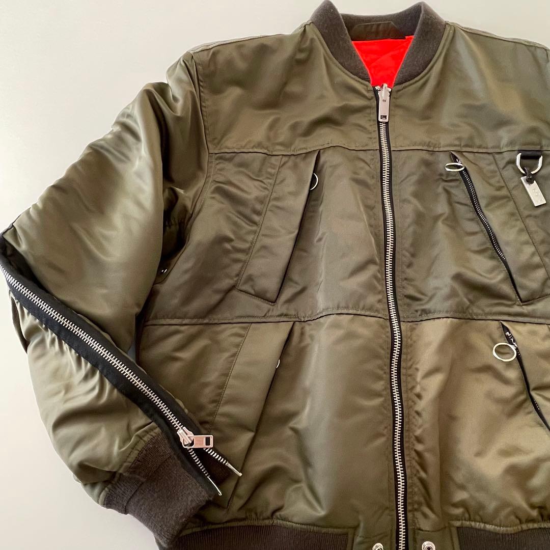 ディーゼル DIESEL MA-1 ジャケット XL 中綿 キルティング カーキ