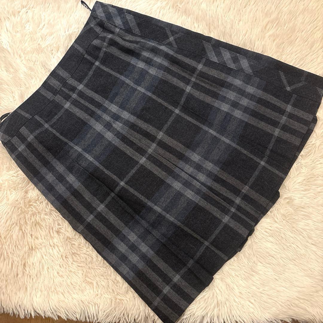 【新品タグ付き】バーバリー エクスプローデッド ノバチェック ウール スカート