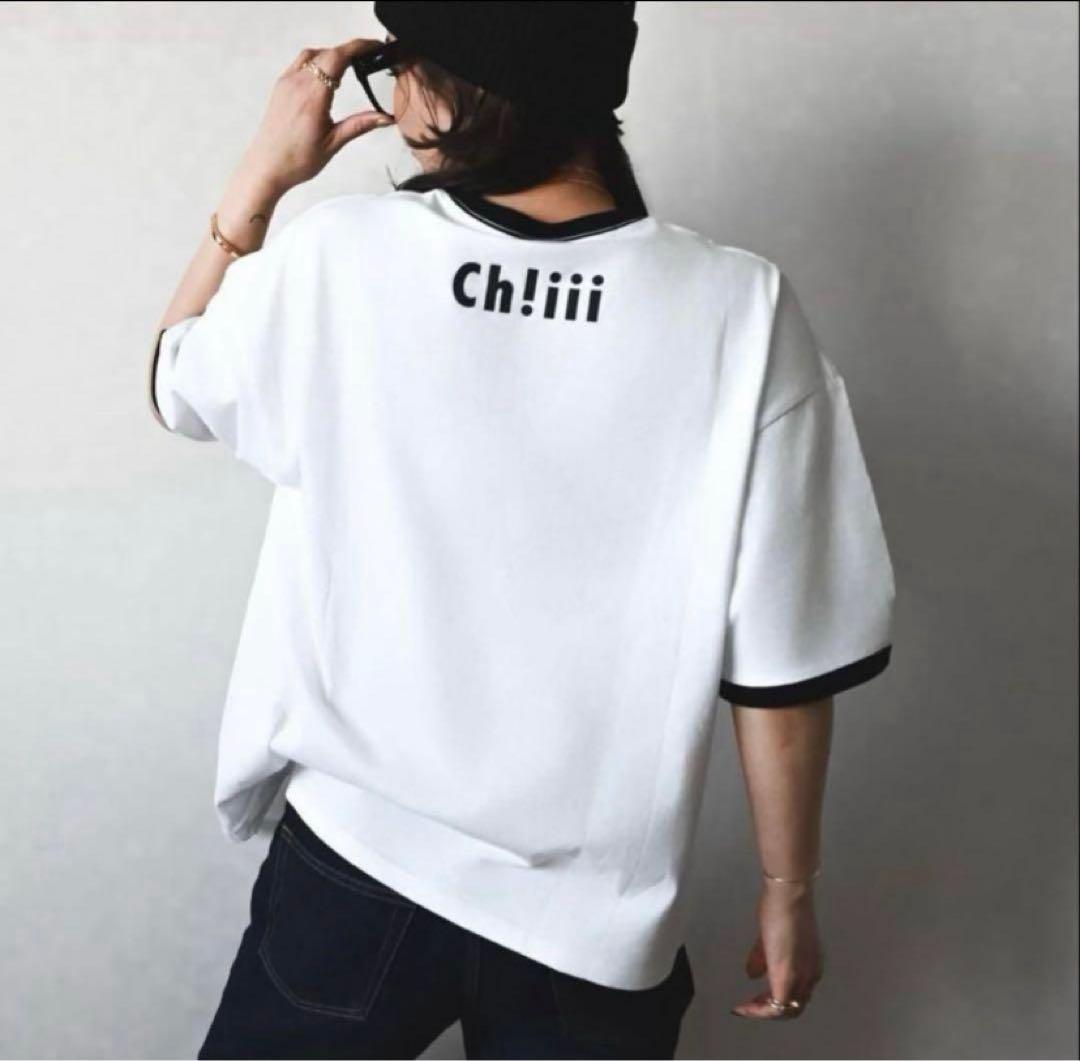 ch!iii Tシャツ オーバーサイズ ホワイト✖️ブラック