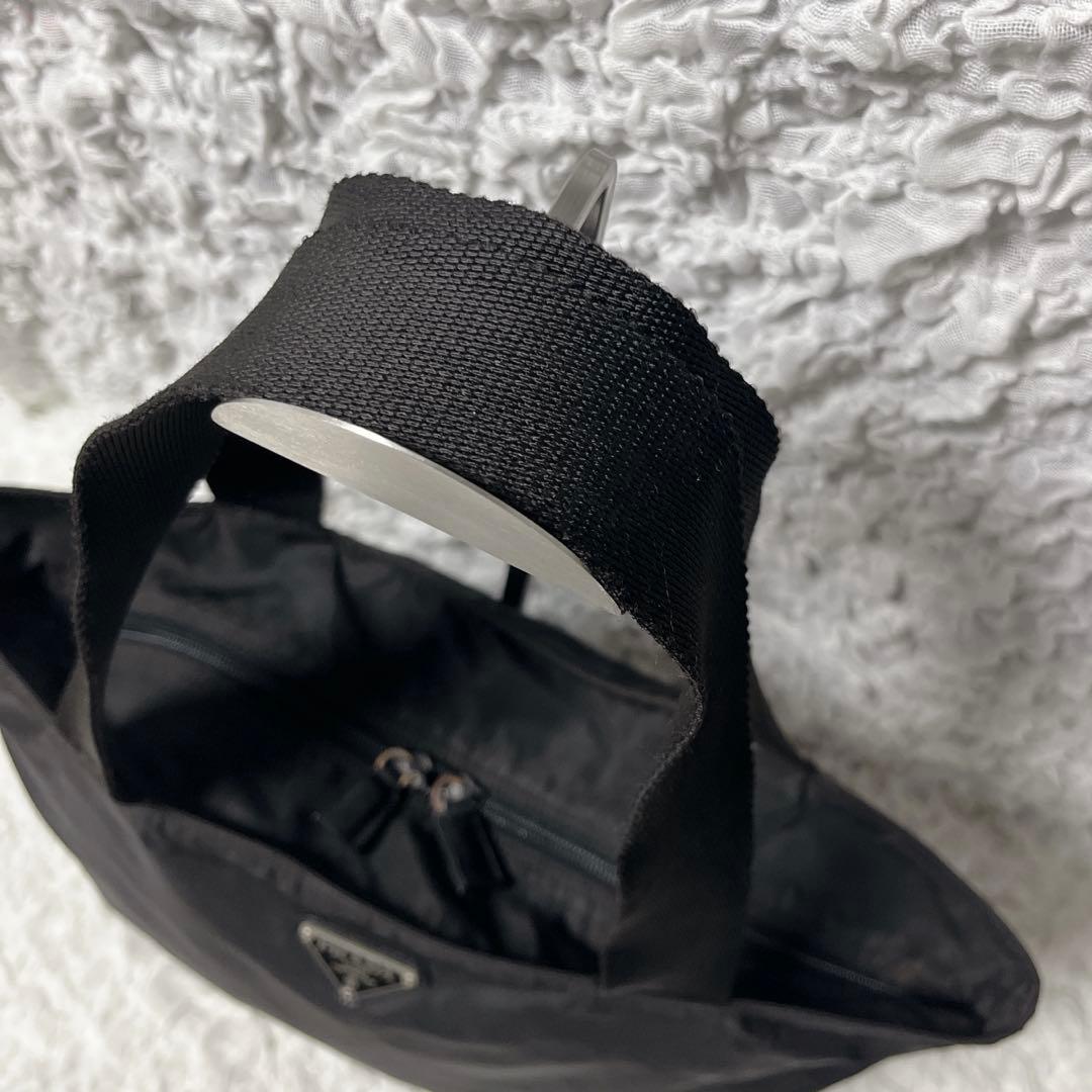 PRADA ブラック トートバッグ　プラダ　ナイロン　肩掛け　ショルダー
