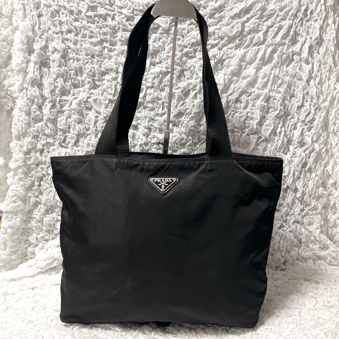 PRADA ブラック トートバッグ　プラダ　ナイロン　肩掛け　ショルダー