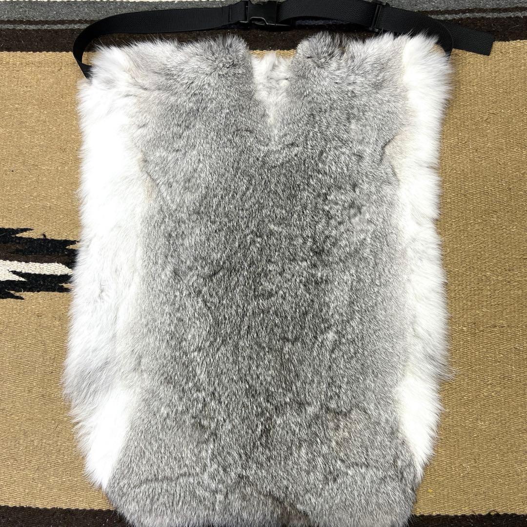 超特大　ラビット尻あて　スノーハイク　ウサギ　毛皮敷物　登山　スキー　山伏　狩猟