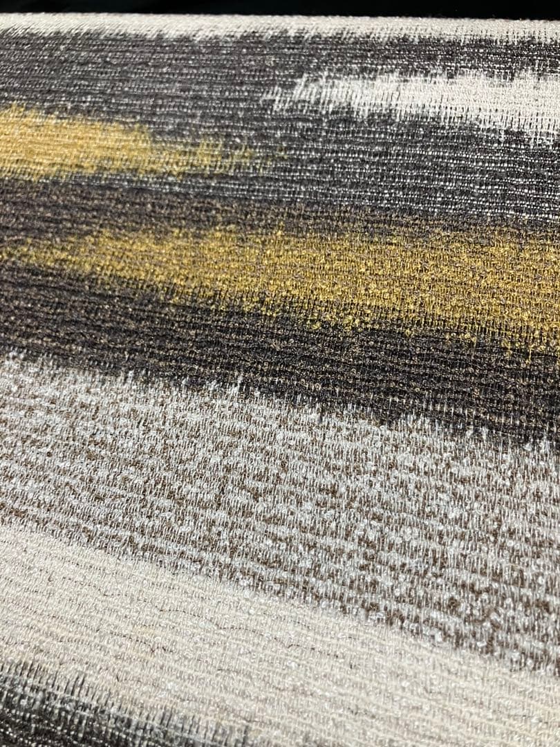 ツーシーズン 袋帯 六通柄 正絹 ぜんまい紬 横段 未使用 イ6345