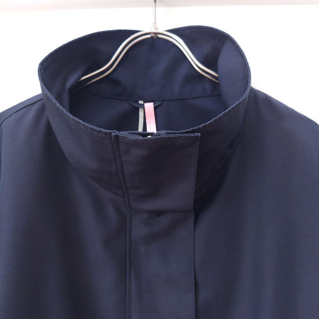 美品✨アナイ 25SS 撥水ツイルミドルスタンドコート 36 ネイビー