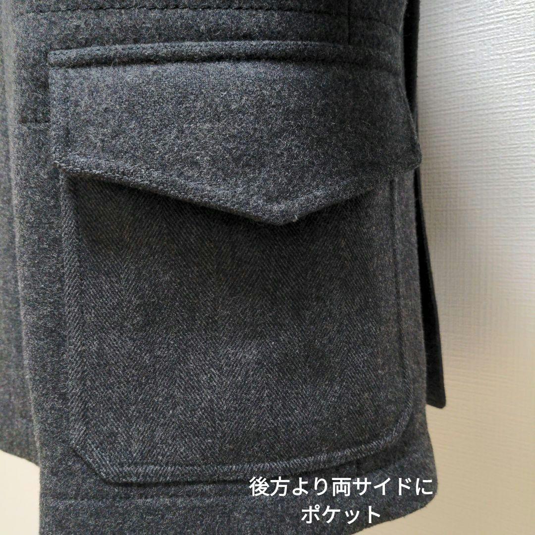 訳有 伊製 DOLCE & GABBANA エンブレムボタンフーデッドPコート