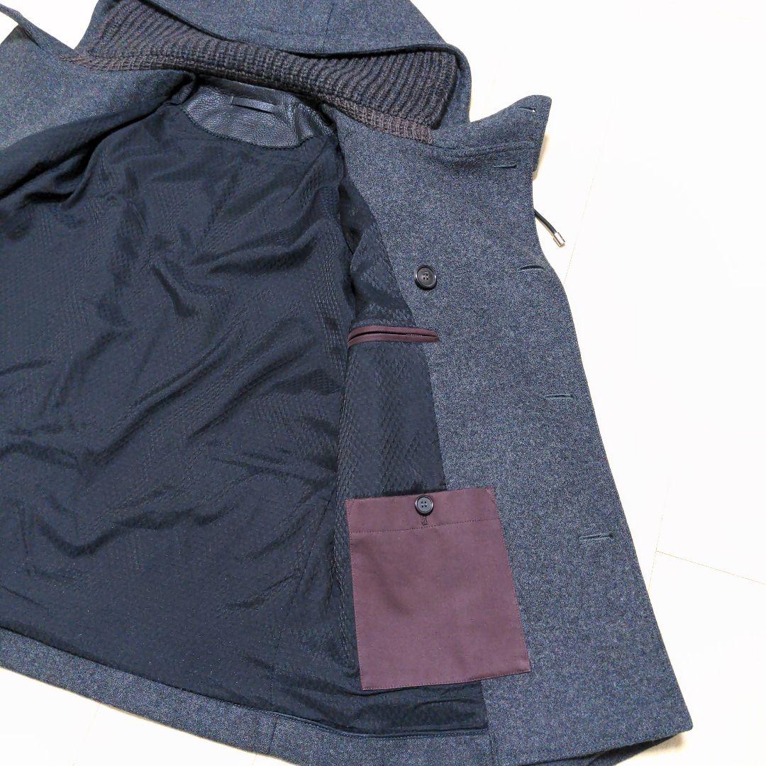 訳有 伊製 DOLCE & GABBANA エンブレムボタンフーデッドPコート