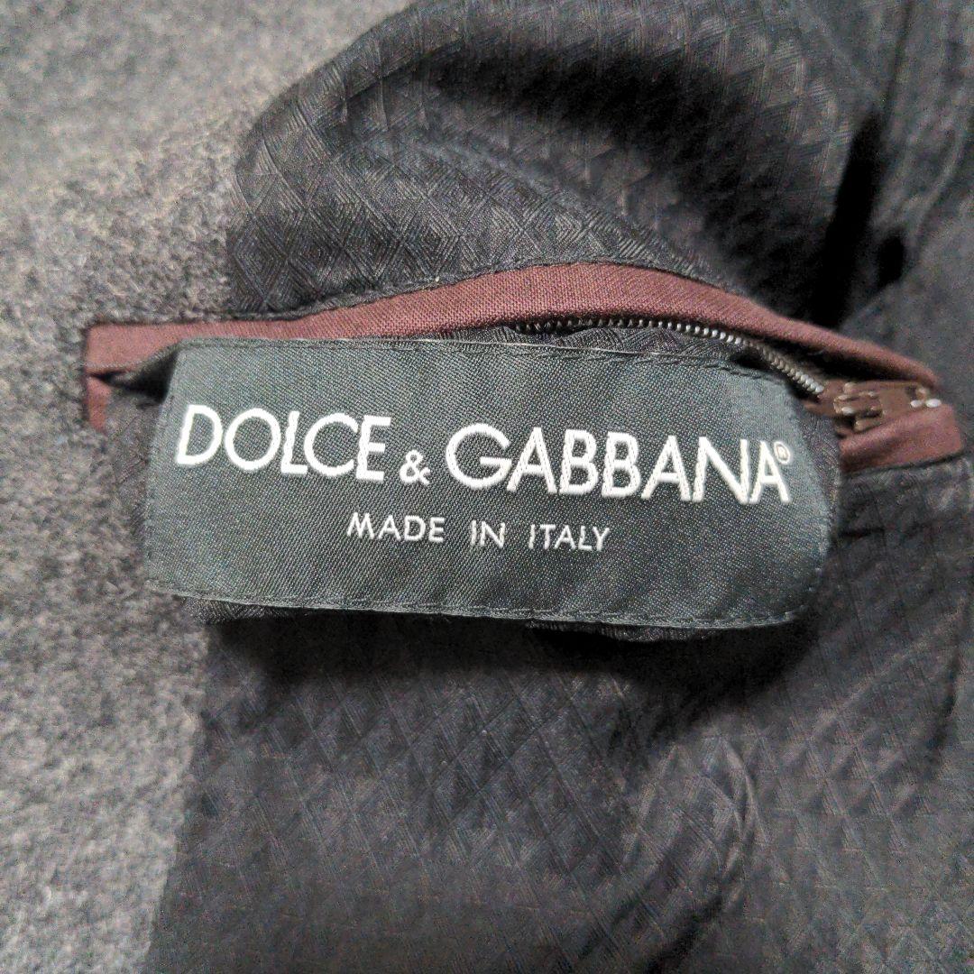 訳有 伊製 DOLCE & GABBANA エンブレムボタンフーデッドPコート