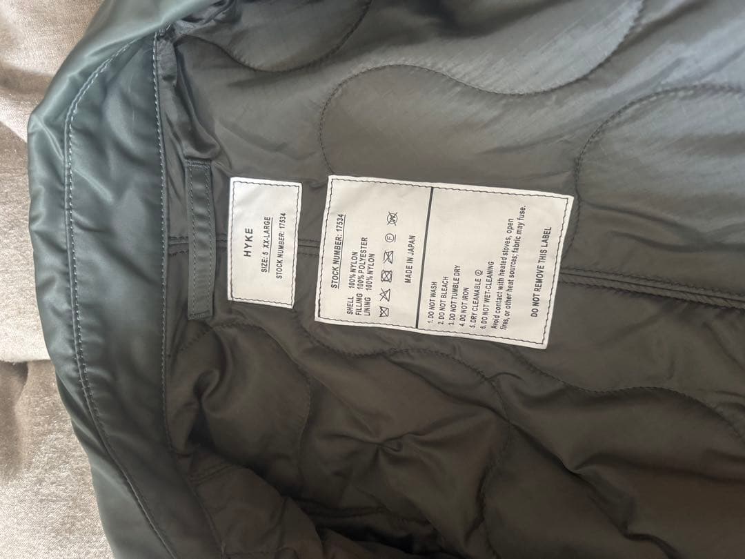 HYKE TYPE CWU-45/P JACKET オリーブ サイズ5
