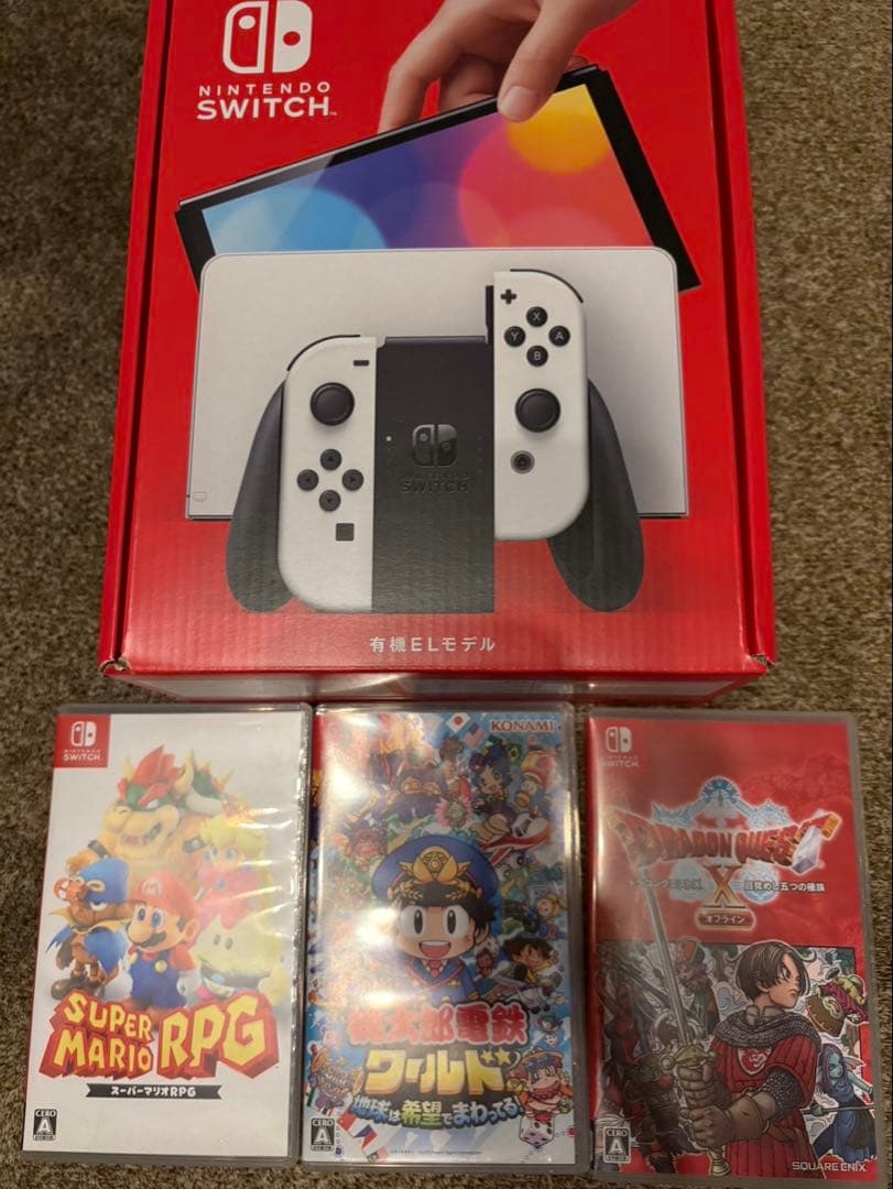 Nintendo Switch 有機ELモデル + ゲーム3本セット