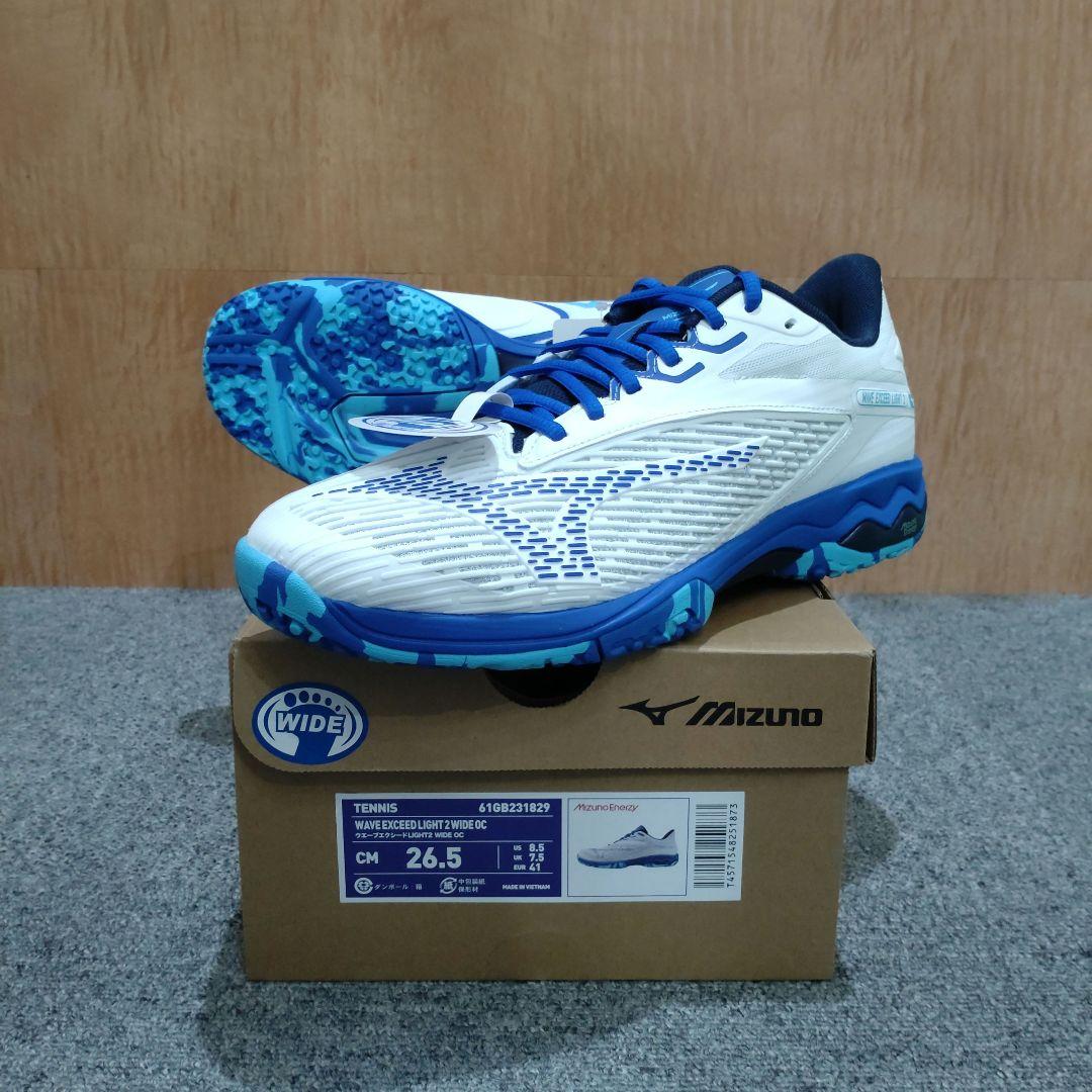 【新品未使用】ウエーブエクシードライト2WOC/26.5/ミズノテニスシューズ