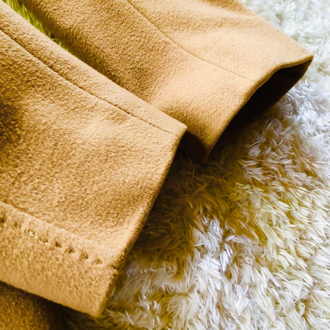 現行モデル✨美品 マックスマーラ ベルテッドコート ウール 女優襟 キャメル M