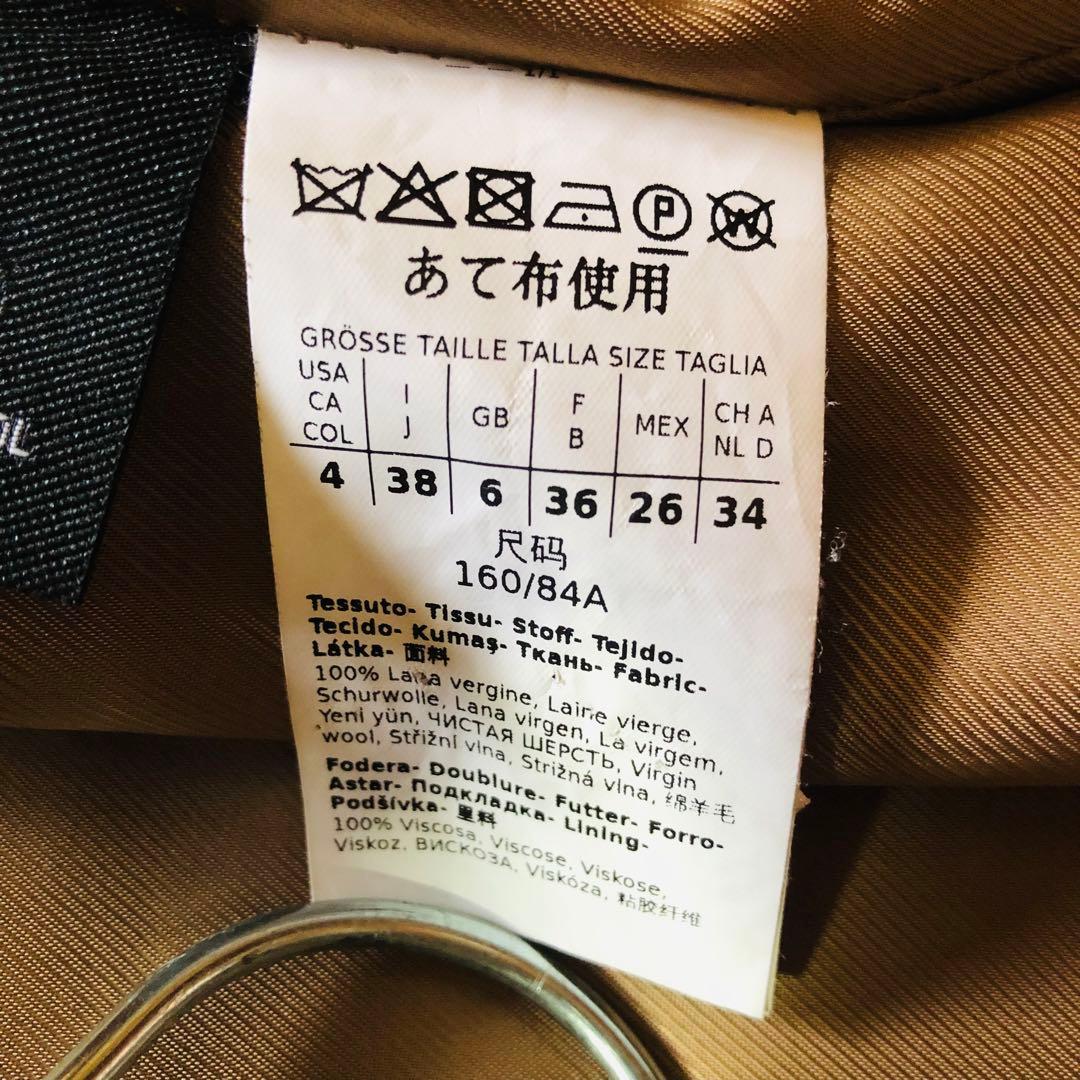 現行モデル✨美品 マックスマーラ ベルテッドコート ウール 女優襟 キャメル M