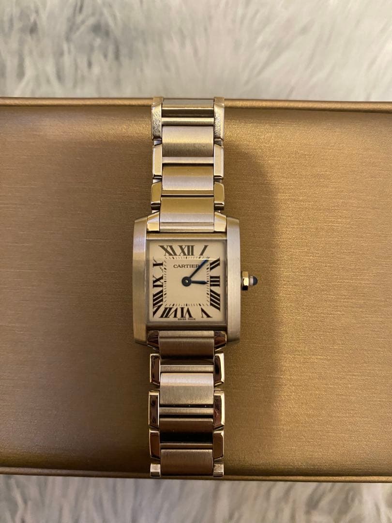 カルティエ タンクフランセーズSM 時計 レディース