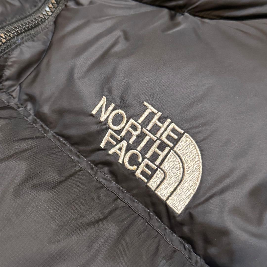 極美品 XLサイズ ノースフェイス ヌプシ ダウンベスト センターロゴ