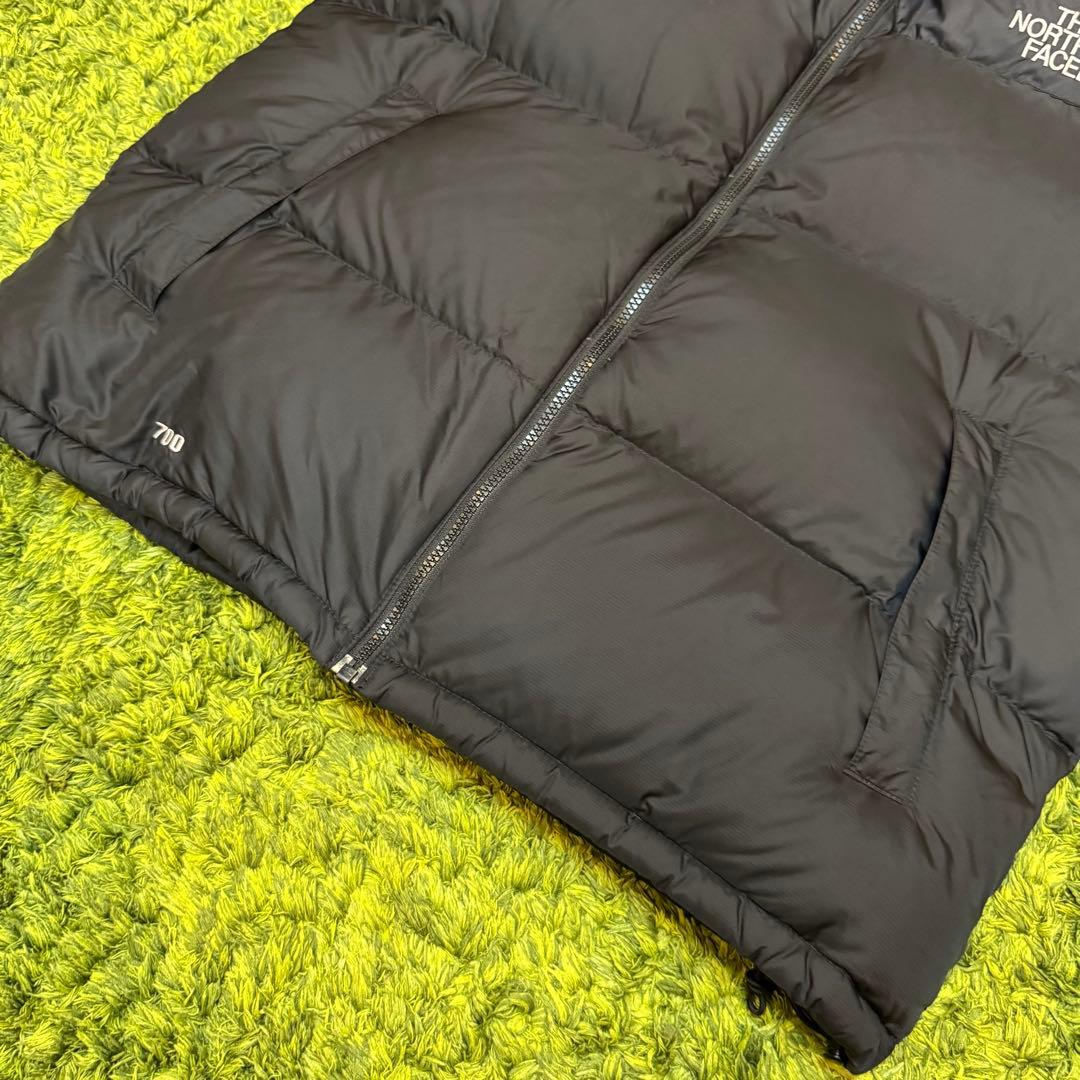 極美品 XLサイズ ノースフェイス ヌプシ ダウンベスト センターロゴ