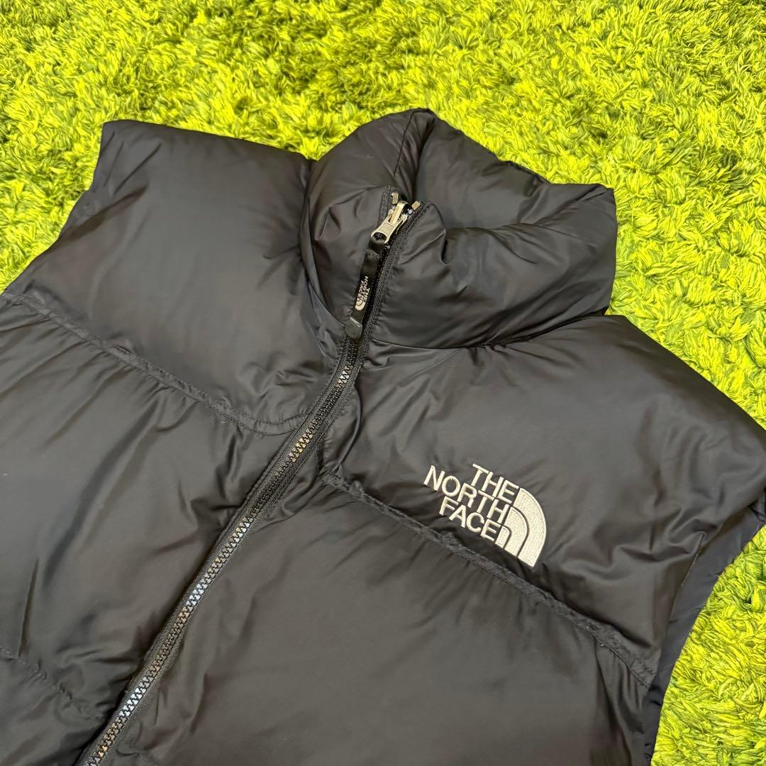 極美品 XLサイズ ノースフェイス ヌプシ ダウンベスト センターロゴ
