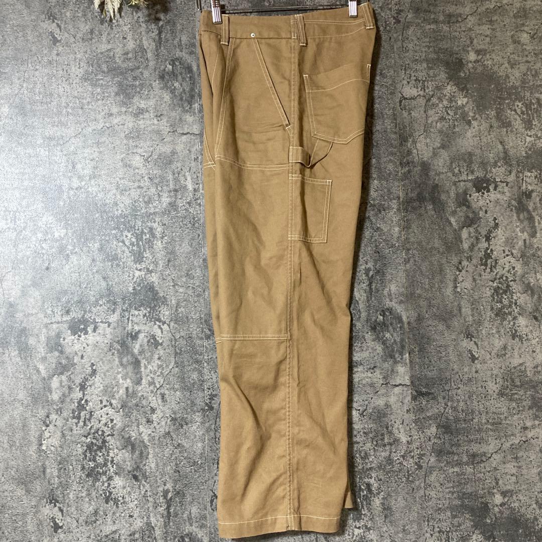 ユニオンランチ　リネンブレンド　ワイドペインターパンツ　ベージュ　レディースXS