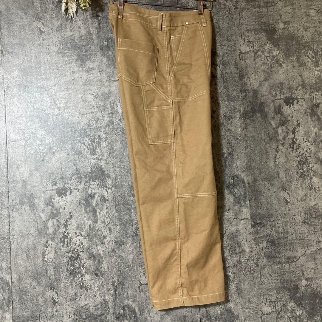 ユニオンランチ　リネンブレンド　ワイドペインターパンツ　ベージュ　レディースXS