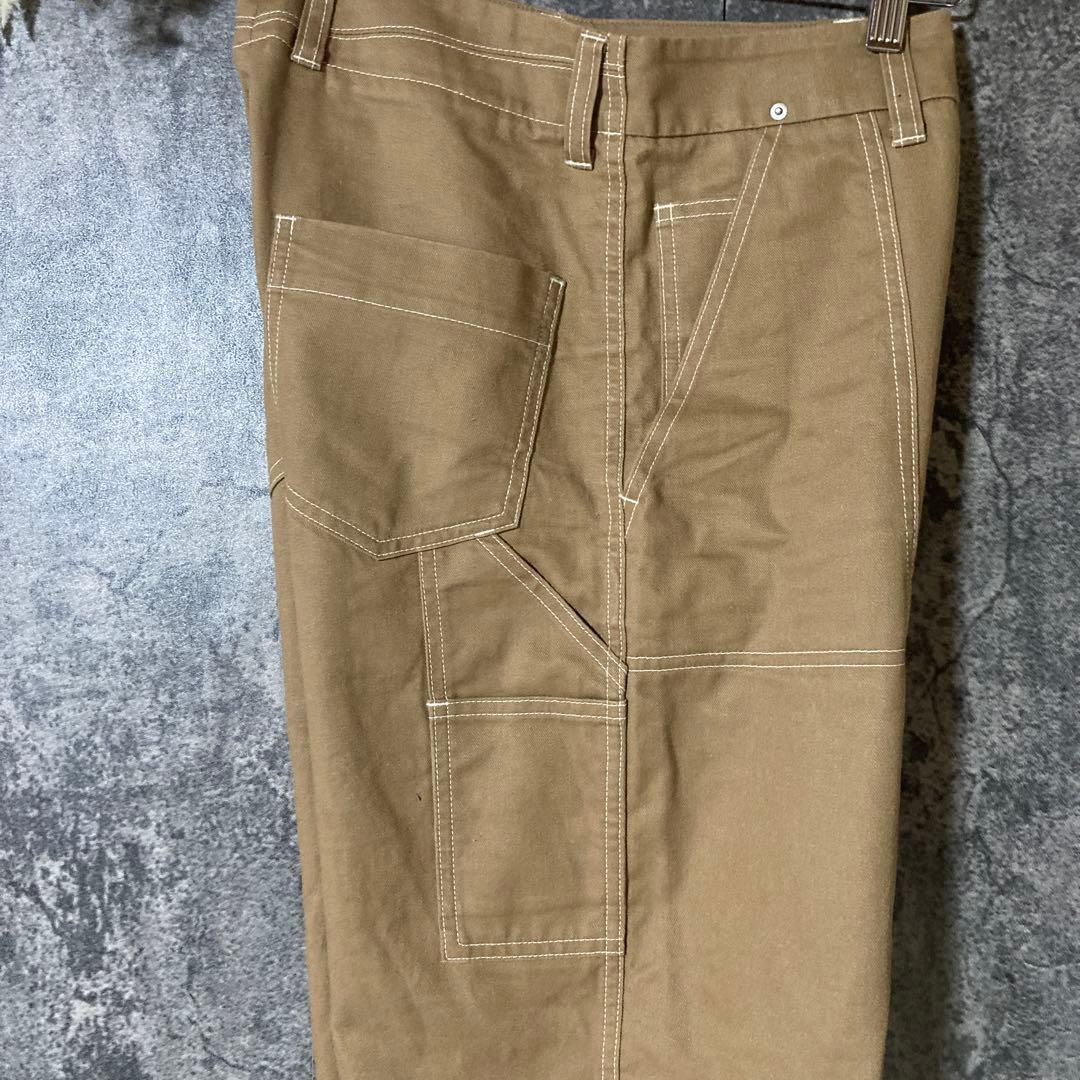 ユニオンランチ　リネンブレンド　ワイドペインターパンツ　ベージュ　レディースXS