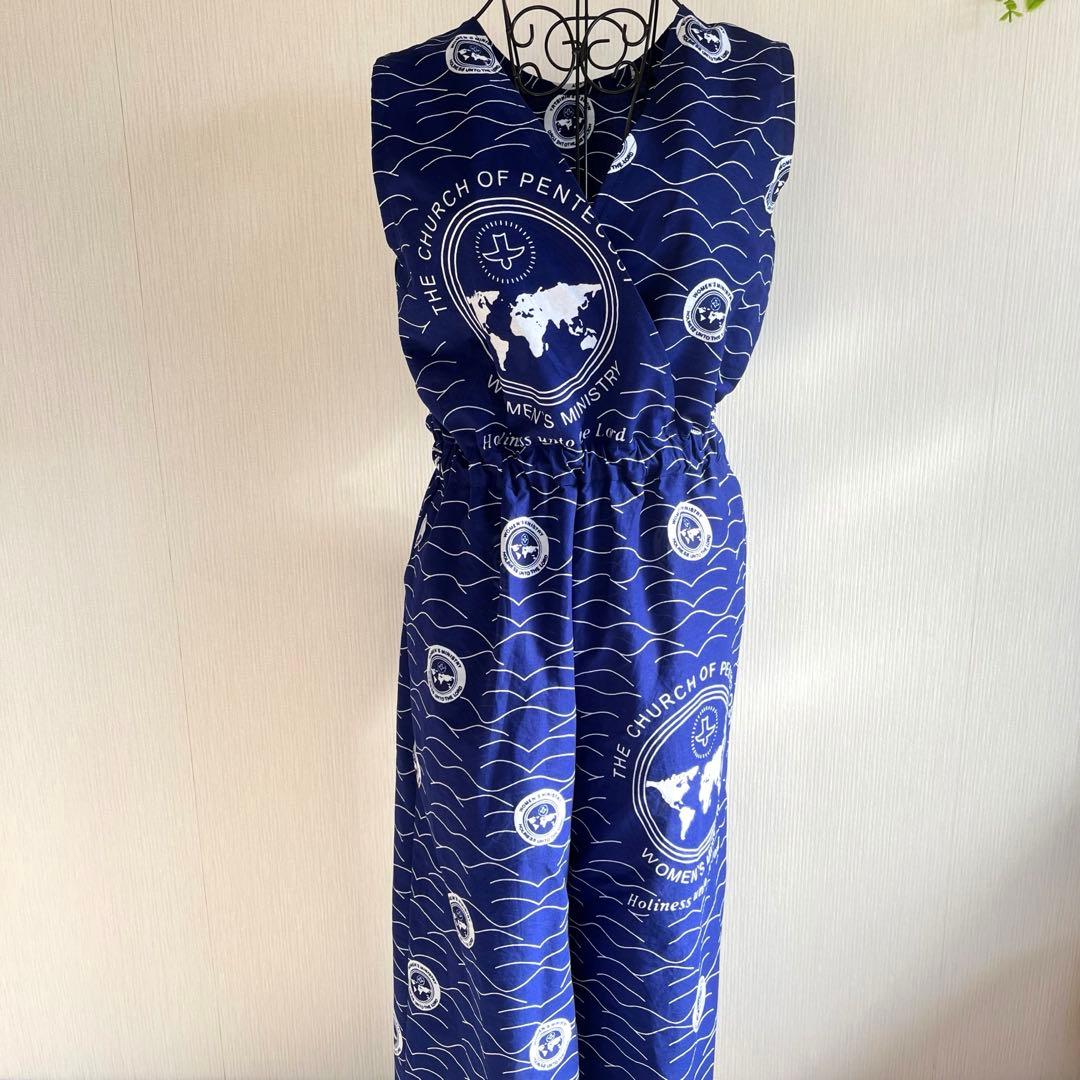 アフリカ布　アフリカンサロペット　アフリカンプリント