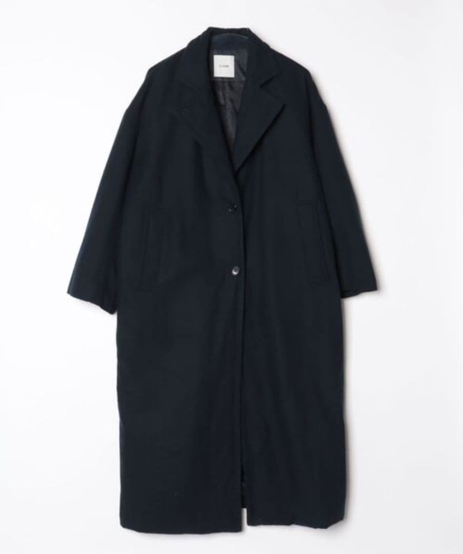 21AW WOOL DOWN LONG COATダウンコートネイビー　クラネ