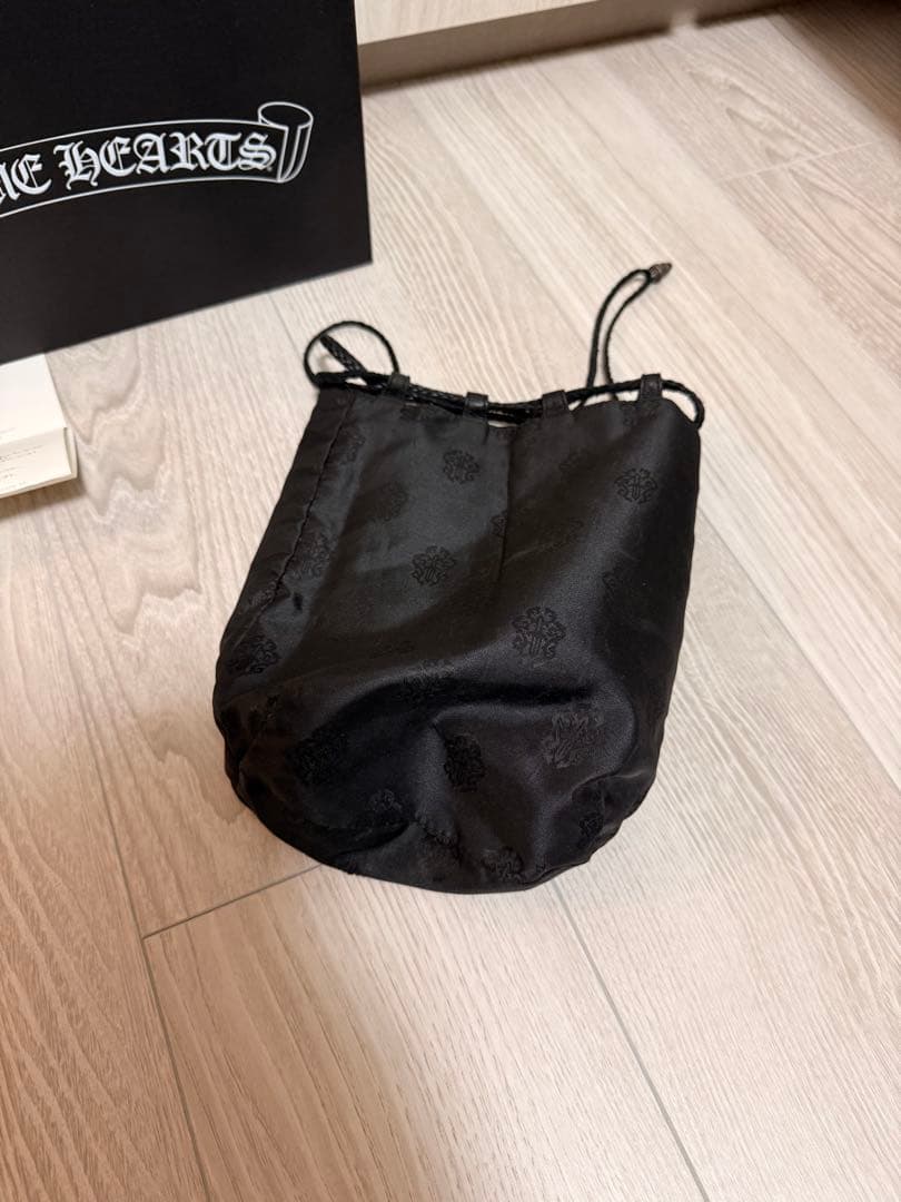 ★最安値★ クロムハーツ ドローストリングサック レザー巾着 ハンドバッグ