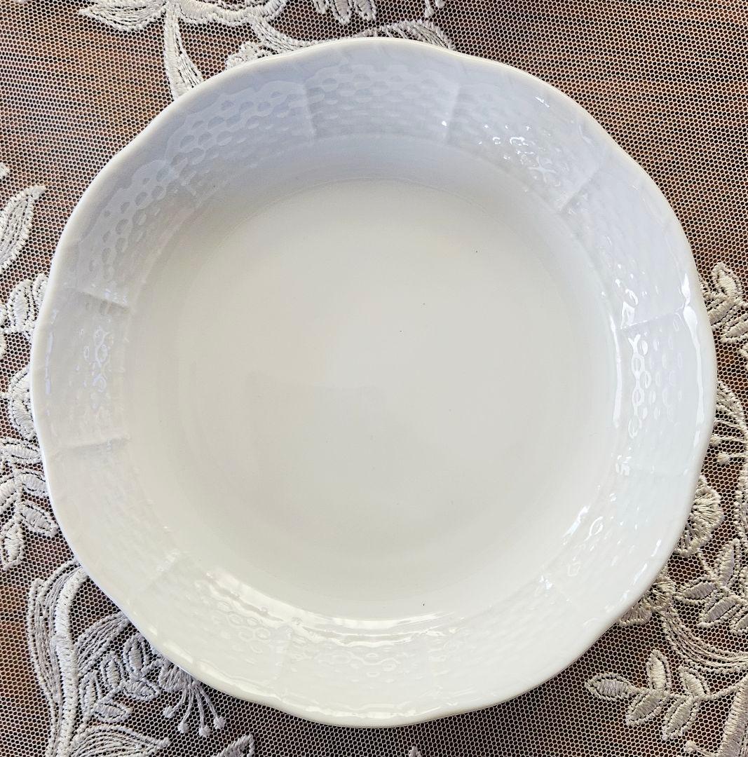 ナルナルリチャードジノリ ベッキオホワイト ディッシュラウンド S 4枚