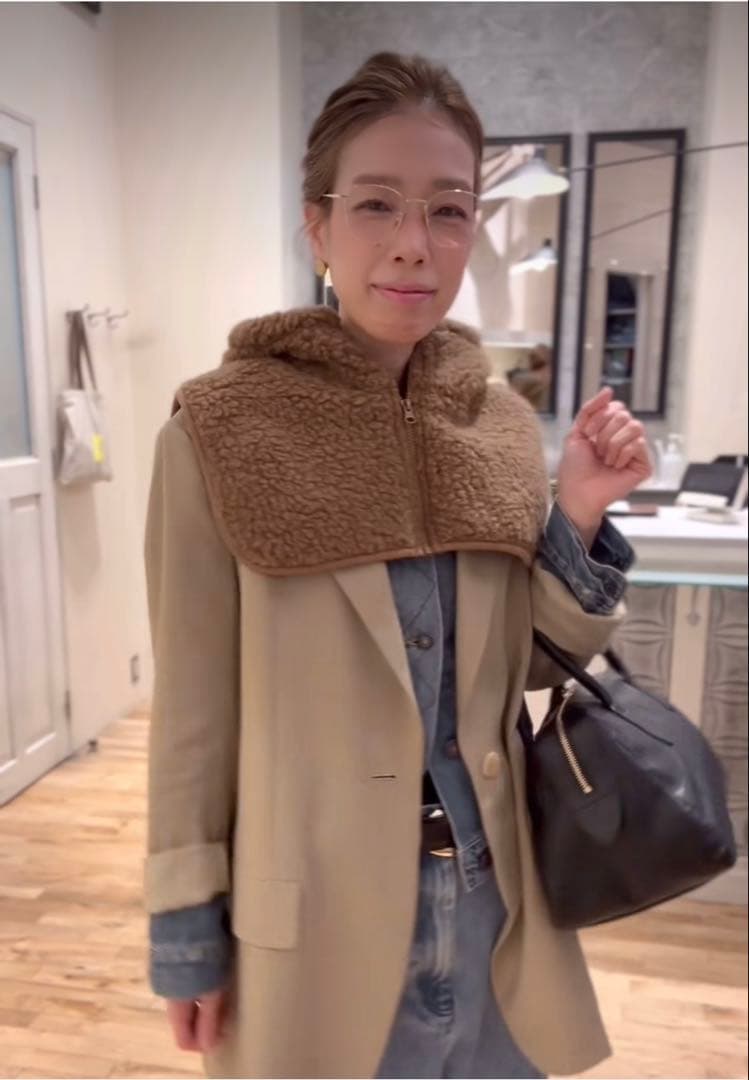 FRAMeWORK COLDBREAKER ボア　フーディー　ベージュ