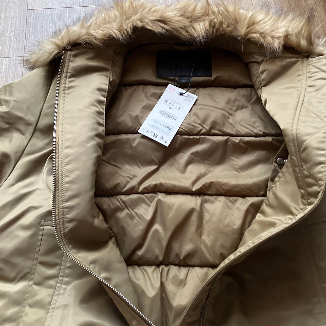 ZARA フェイクファー襟 ボンバージャケット ZW Sサイズ　新品