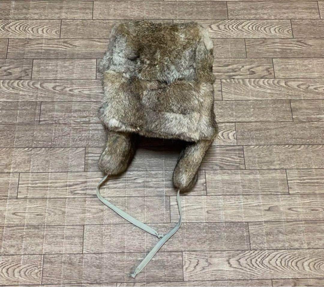 (大人気)crowncap far fried cap 毛皮帽子　ラビット民族帽