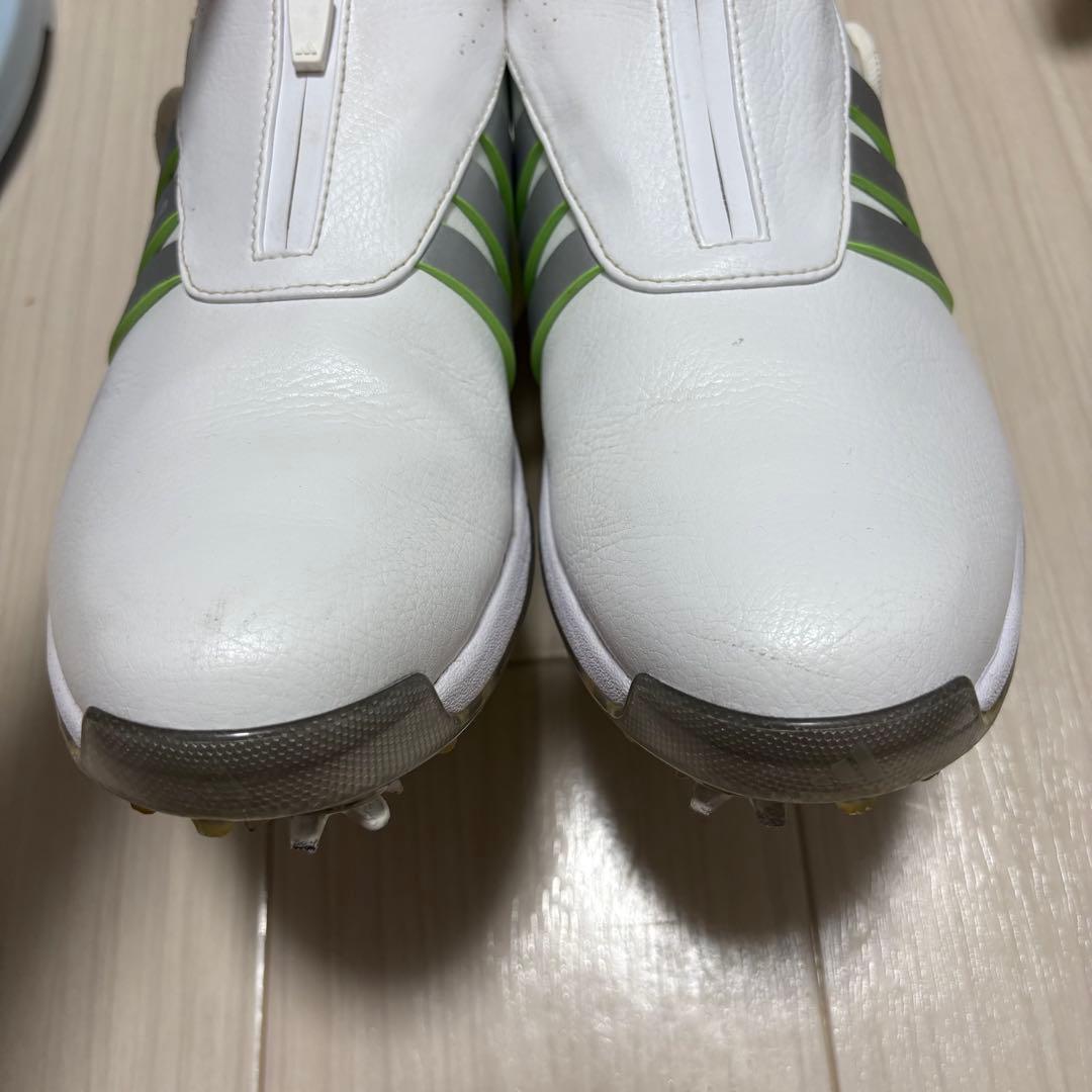 adidas GOOST ゴルフシューズ 女性用 ホワイト/グリーン